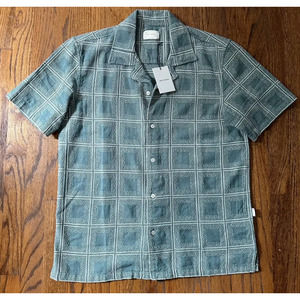 Aime Leon Dore Tea Towel Shirt - Slate Green size X-SMALL